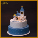 Gâteau pour communion avec église