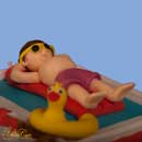 suiker figuur man in zwembad